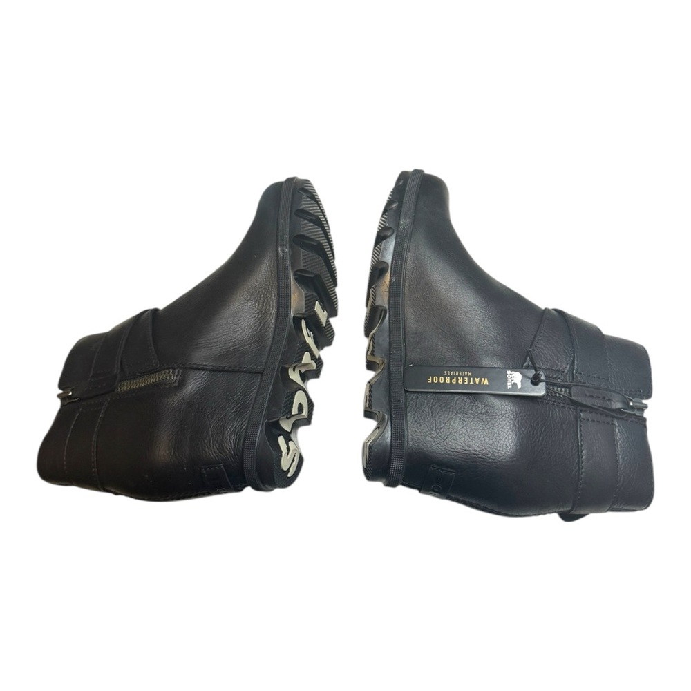 NWT Sorel Joan Of Arctic Women's 9.5 Black Ankle Boots leather - Picture 6 of 9